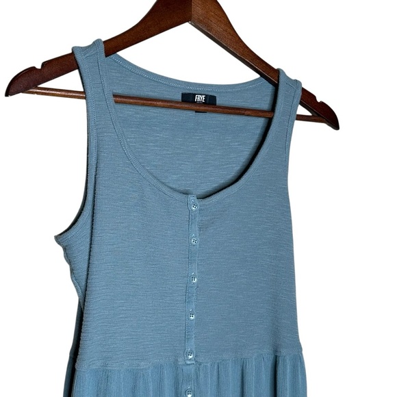 (Sold) Frye Sleeveless Midi Maxi Tank Dress - DESERT BLUE Women’s Size SMALL - Picture 2 of 6
